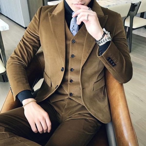 men's suits & blazers brown green corduroy suit slim fit vestito uomo smoking british terno masculino trajes hombres formal latest coat, White;black
men's suits & blazers brown green corduroy suit slim fit vestito uomo smoking british terno masculino trajes hombres formal latest coat, White;black