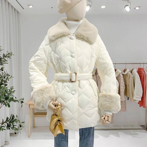 women's down & parkas white lace up waist korean style loose long winter coat women female warm padded clothes ladies snow wear, Black
women's down & parkas white lace up waist korean style loose long winter coat women female warm padded clothes ladies snow wear, Black