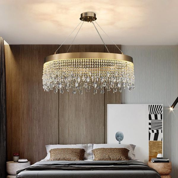 luxury crystal hanging light round chandelier modern lighting american bedroom living room decoration lamps chandeliers
luxury crystal hanging light round chandelier modern lighting american bedroom living room decoration lamps chandeliers