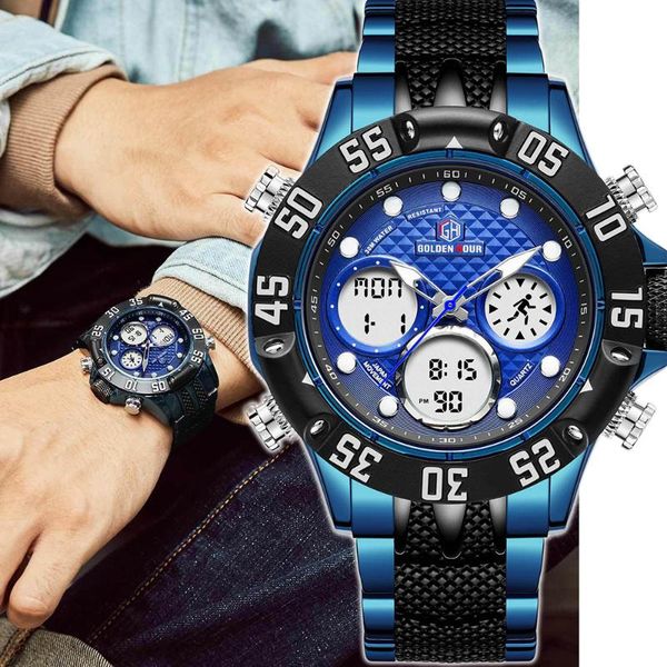 wristwatches goldenhour sport brand men's watches stainless steel band luxury quartz luminous,week display,waterproof watch, Slivery;brown
wristwatches goldenhour sport brand men's watches stainless steel band luxury quartz luminous,week display,waterproof watch, Slivery;brown