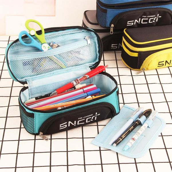 pencil bag large capacity multilayer and multifunctional collection of personality stationery box student bags 
pencil bag large capacity multilayer and multifunctional collection of personality stationery box student bags