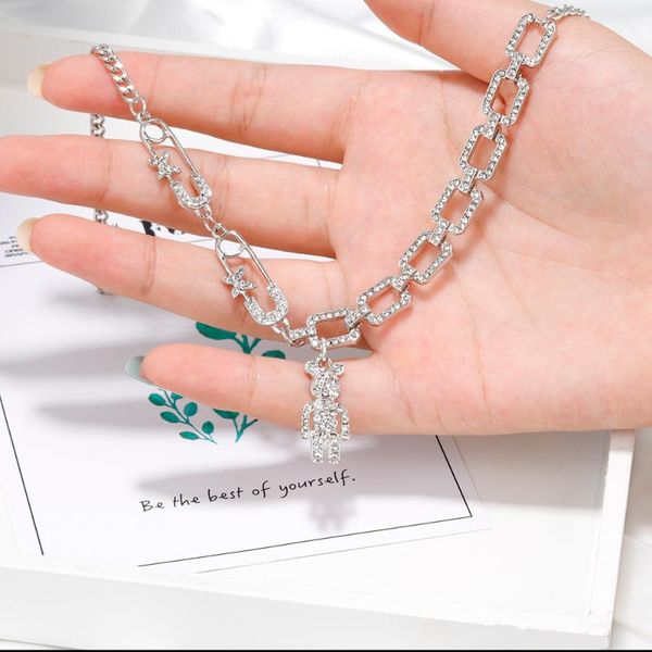pendant necklaces 2021 necklace for women fashion jewelry wholesale gift personality trend choker clavicle chain, Silver
pendant necklaces 2021 necklace for women fashion jewelry wholesale gift personality trend choker clavicle chain, Silver