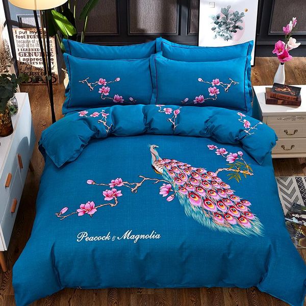 bedding sets 2021 peacock printing set soft bedclothes luxury duvet/quilt cover bed linen sheet 4 pieces
bedding sets 2021 peacock printing set soft bedclothes luxury duvet/quilt cover bed linen sheet 4 pieces
