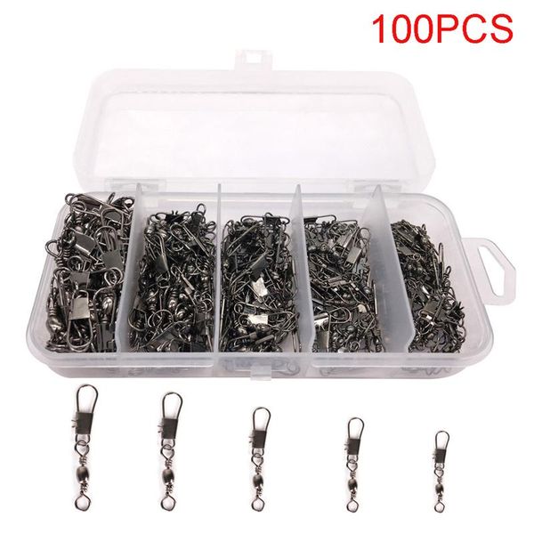 100pcs/50pcs stainless steel swivel fishing connector pin bearing with snap fishhook lure tackle accessories hooks
100pcs/50pcs stainless steel swivel fishing connector pin bearing with snap fishhook lure tackle accessories hooks