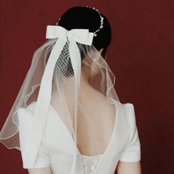 bridal veils bowknot veil barrettes pograph props wedding headwear white bow long ribbons handmade hair clip hairpin jewelry, Black
bridal veils bowknot veil barrettes pograph props wedding headwear white bow long ribbons handmade hair clip hairpin jewelry, Black