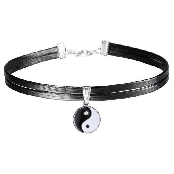 chokers classic charm pendant yin yang tai chi pearl choker necklace for women gothic leather rope collar clavicle chain jewelry gifts, Golden;silver
chokers classic charm pendant yin yang tai chi pearl choker necklace for women gothic leather rope collar clavicle chain jewelry gifts, Golden;silver