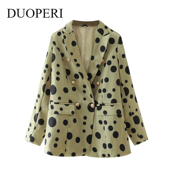 women's suits & blazers duoperi women fashion double breasted polka dot blazer vintage long sleeves notched neck office lady suit veste, White;black
women's suits & blazers duoperi women fashion double breasted polka dot blazer vintage long sleeves notched neck office lady suit veste, White;black