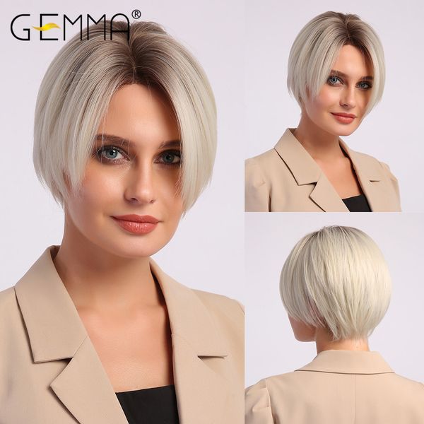 bob short straight wigs for women natural pixie cut synthetic ombre black brown blonde white hair heat resistant fibre
bob short straight wigs for women natural pixie cut synthetic ombre black brown blonde white hair heat resistant fibre