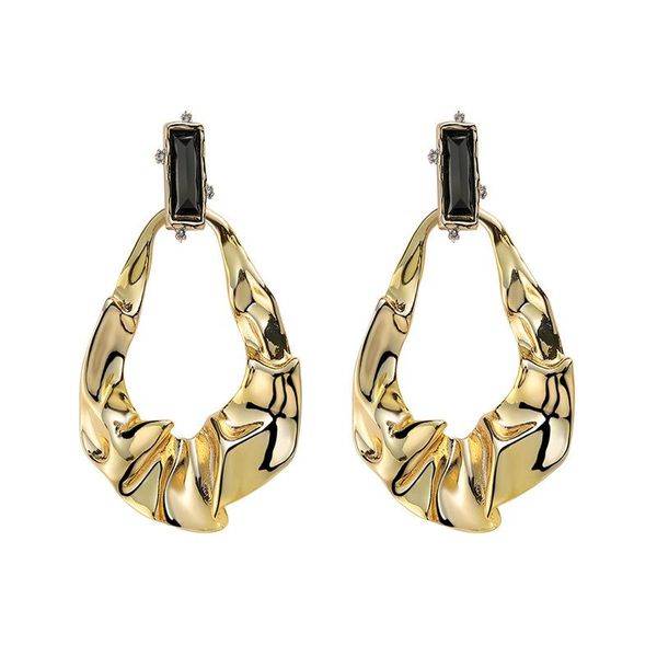 hoop huggie earrings s925 silver ear pin exaggerated irregular fold earrings female, Golden;silver
hoop huggie earrings s925 silver ear pin exaggerated irregular fold earrings female, Golden;silver