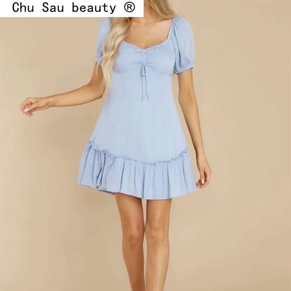 fashion sweet chic blue backless mini dress women summer casual style ruffles short sleeve dresses female vestido de moda 210508, Black;gray
fashion sweet chic blue backless mini dress women summer casual style ruffles short sleeve dresses female vestido de moda 210508, Black;gray