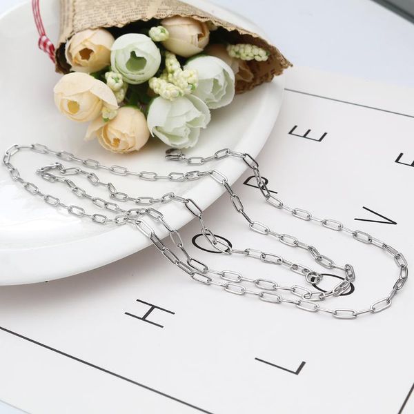 chains 1 piece 304 stainless steel paperclip link cable chain necklace oval color 80cm(31 4/8") long, Silver
chains 1 piece 304 stainless steel paperclip link cable chain necklace oval color 80cm(31 4/8") long, Silver