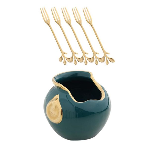 forks 5pcs nordic style household luxury stainless steel fruit fork with 1pc holder
forks 5pcs nordic style household luxury stainless steel fruit fork with 1pc holder