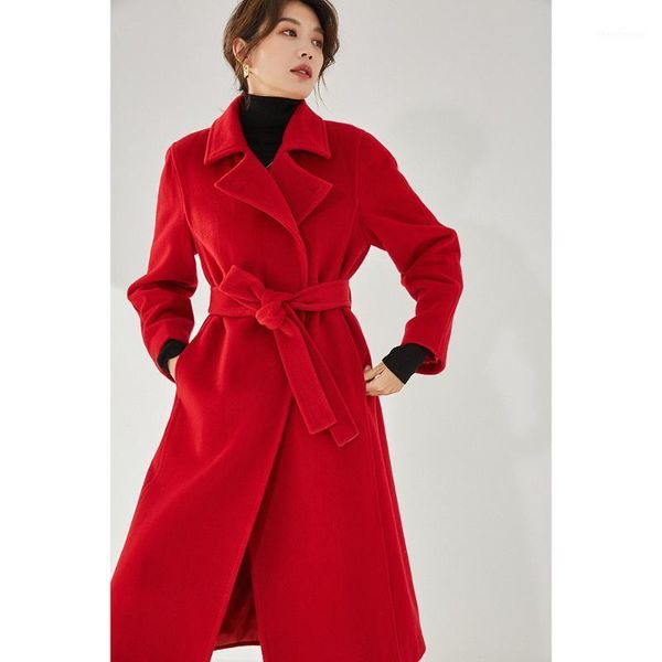 women's wool & blends fall winter coat women office lady elegant lapel collar thick warm jacket with belt black/red/camel clothes for
women's wool & blends fall winter coat women office lady elegant lapel collar thick warm jacket with belt black/red/camel clothes for