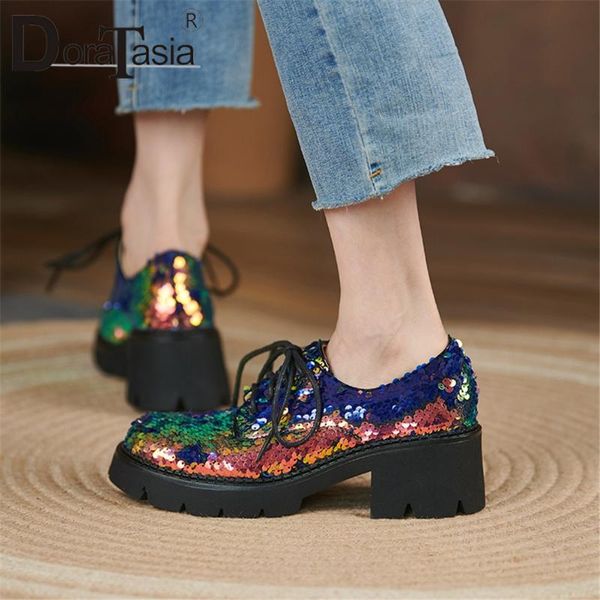 dress shoes doratasia 2021 ladies chunky high heels pumps fashion bling lace-up autumn spring women casual platform woman, Black
dress shoes doratasia 2021 ladies chunky high heels pumps fashion bling lace-up autumn spring women casual platform woman, Black