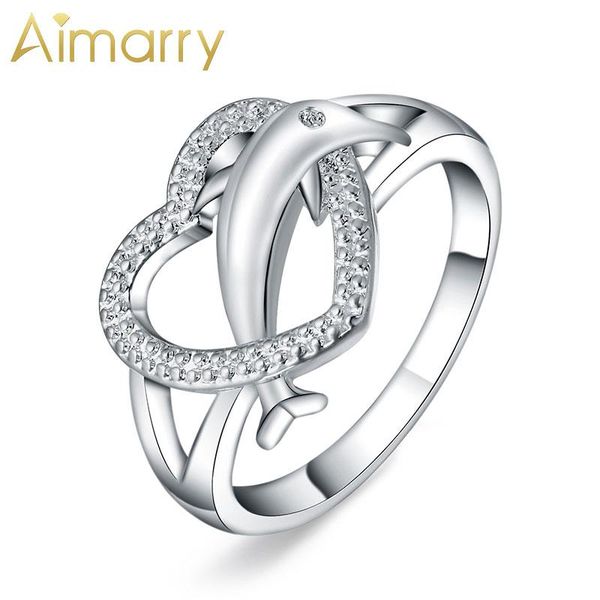 aimarry 925 sterling silver fashion jewelry zircon love heart dolphin ring for women party engagement wedding gift cluster rings, Golden;silver
aimarry 925 sterling silver fashion jewelry zircon love heart dolphin ring for women party engagement wedding gift cluster rings, Golden;silver