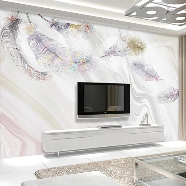 custom 3d wall self adhesive wallpaper modern abstract feather marble po art living room sofa tv background peint mural wallpapers
custom 3d wall self adhesive wallpaper modern abstract feather marble po art living room sofa tv background peint mural wallpapers