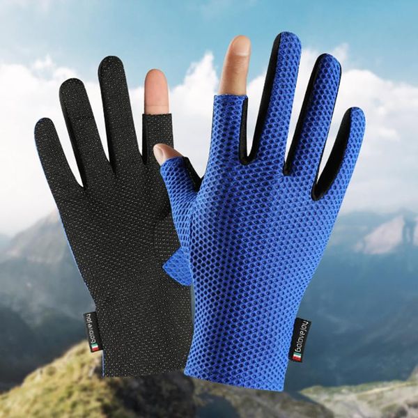 cycling gloves 1 pair fishing women men outdoor protection anti-slip universal two fingers half finger angling, Black
cycling gloves 1 pair fishing women men outdoor protection anti-slip universal two fingers half finger angling, Black