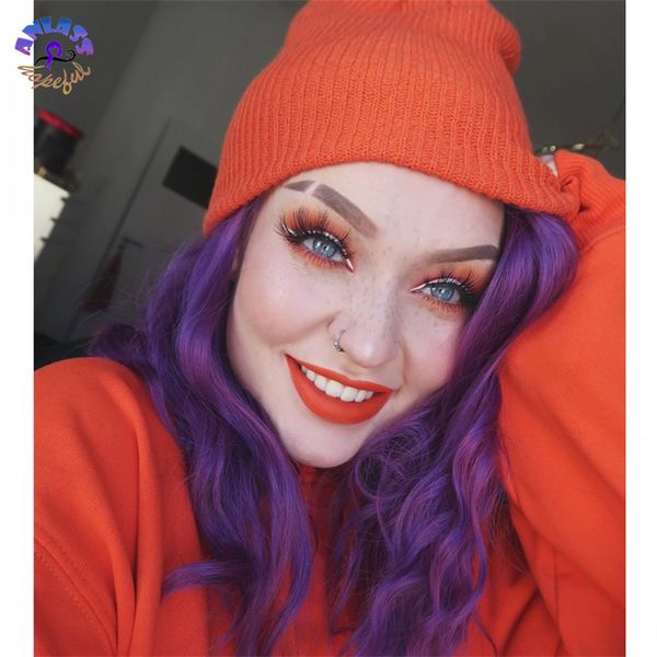 long purple/pink body wave wigs heat resistant indian human hair lace front synthetic wig for black/white women cosplay party
long purple/pink body wave wigs heat resistant indian human hair lace front synthetic wig for black/white women cosplay party