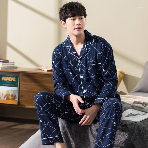 spring, autumn and winter men's pajamas home clothing comfortable loose cotton large size collar two-piece set 100% sleepwear, Black;brown
spring, autumn and winter men's pajamas home clothing comfortable loose cotton large size collar two-piece set 100% sleepwear, Black;brown