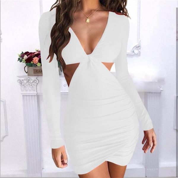 casual dresses women solid color pencil dress for party irregular hollow out design v-neck backless long sleeve slim hips mini, Black;gray
casual dresses women solid color pencil dress for party irregular hollow out design v-neck backless long sleeve slim hips mini, Black;gray