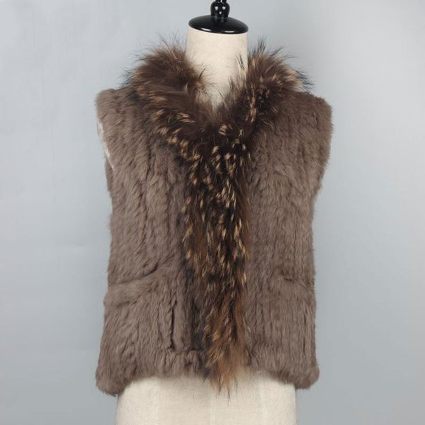 women's fur & faux knitted vest with raccoon dog collar coats for women winter autumn fashion brand coat sleeveless vests, Black
women's fur & faux knitted vest with raccoon dog collar coats for women winter autumn fashion brand coat sleeveless vests, Black