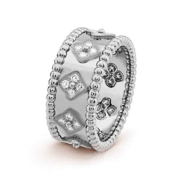 four-leaf clover kaleidoscope three-color ring vc 18k rose gold full diamond official website the same style with box high lucky grass, Silver
four-leaf clover kaleidoscope three-color ring vc 18k rose gold full diamond official website the same style with box high lucky grass, Silver