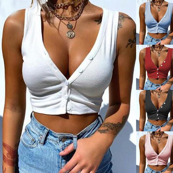 french button v-neck vest t shirt womens sleeveless jacket short shirts wholesale tees, White
french button v-neck vest t shirt womens sleeveless jacket short shirts wholesale tees, White