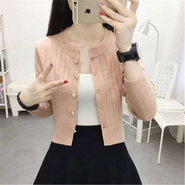 women's knits & tees woman cardigan sweaters short fall winter long-sleeve shirt loose mesh jacket superior domestic mujer j7tn, White
women's knits & tees woman cardigan sweaters short fall winter long-sleeve shirt loose mesh jacket superior domestic mujer j7tn, White