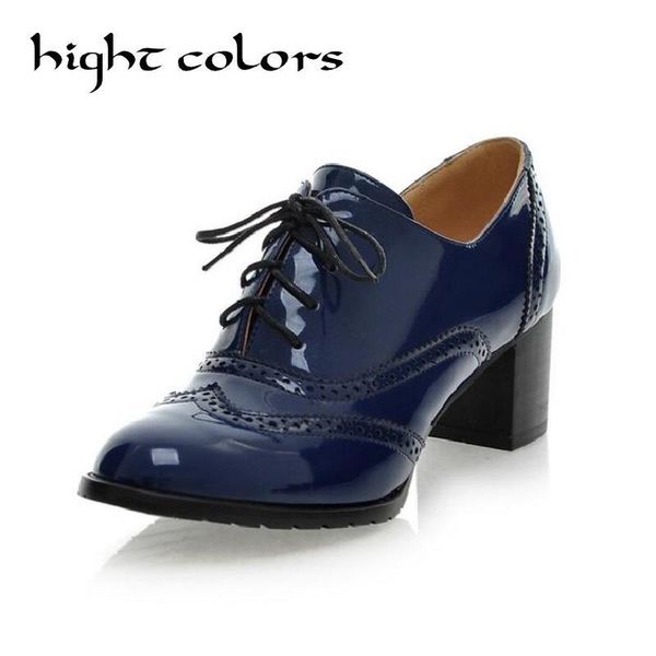 dress shoes high heels oxford for women autumn thick heel pumps brogues woman casual british style lace up, Black
dress shoes high heels oxford for women autumn thick heel pumps brogues woman casual british style lace up, Black