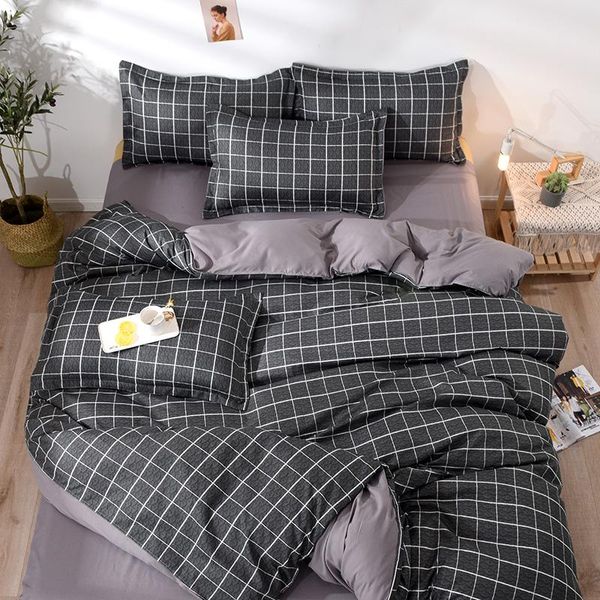 bedding sets fashion black plaid youthful style home textile duvet cover bed sheet pillow case single double king for set
bedding sets fashion black plaid youthful style home textile duvet cover bed sheet pillow case single double king for set