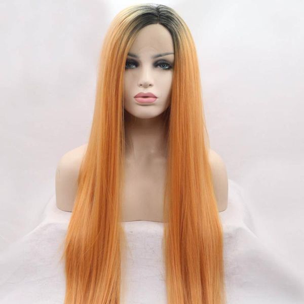 synthetic wigs orange yellow long straight hair lace front dark roots natural hairline cosplay frontal for women, Black
synthetic wigs orange yellow long straight hair lace front dark roots natural hairline cosplay frontal for women, Black