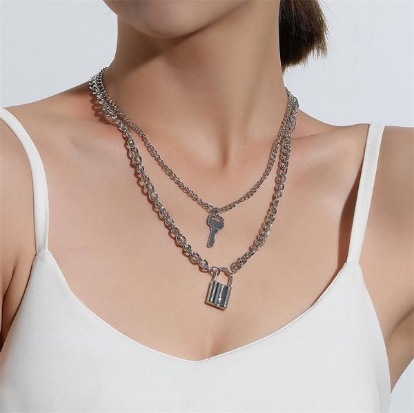 chains key lock pendant chain necklace charm choker rock gothtic multi layer hip hop jewelry punk grunge accessories wholesale items, Silver
chains key lock pendant chain necklace charm choker rock gothtic multi layer hip hop jewelry punk grunge accessories wholesale items, Silver