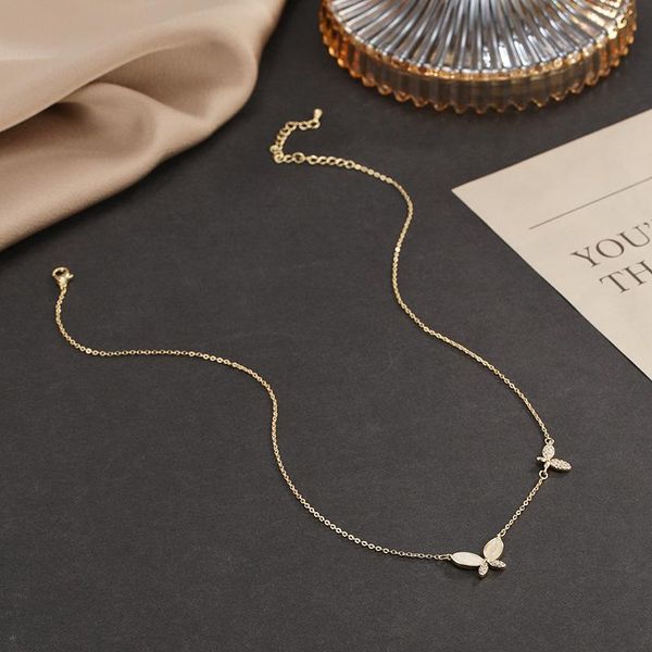 pendant necklaces fashion white opal butterfly necklace women's light luxury niche clavicle chain temperament cool accessories, Silver
pendant necklaces fashion white opal butterfly necklace women's light luxury niche clavicle chain temperament cool accessories, Silver