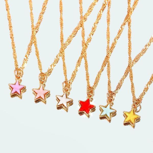 korean fashion charm star pendant necklace for women summer simple gold color twist chain chokers collar party jewelry gift, Golden;silver
korean fashion charm star pendant necklace for women summer simple gold color twist chain chokers collar party jewelry gift, Golden;silver