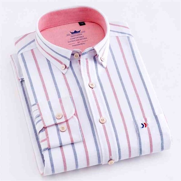 men's casual 100% cotton oxford striped shirt single patch pocket long sleeve standard-fit comfortable thick button-down shirts 210721, White;black
men's casual 100% cotton oxford striped shirt single patch pocket long sleeve standard-fit comfortable thick button-down shirts 210721, White;black