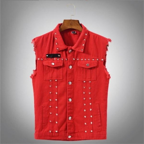 men's vests m/5xl men spring autumn denim vest rivets casual large size black/red sleeveless jeans jacket single breasted waistcoa, Black;white
men's vests m/5xl men spring autumn denim vest rivets casual large size black/red sleeveless jeans jacket single breasted waistcoa, Black;white