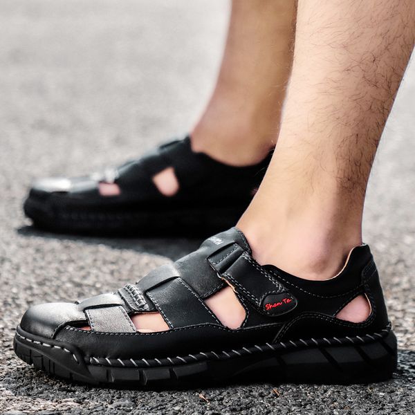 sandals slippers summer versatile wear-resistant leather casual men's non slip lightweight large j7nz, Black
sandals slippers summer versatile wear-resistant leather casual men's non slip lightweight large j7nz, Black