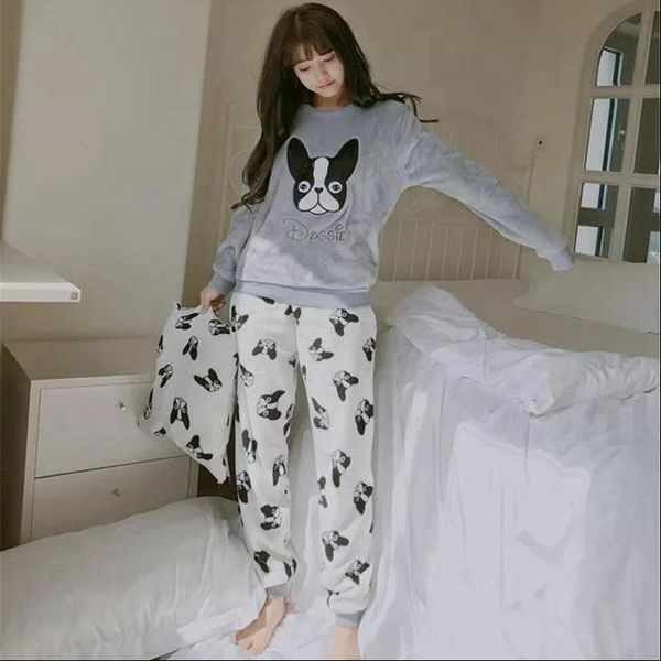 2 piece velvet pajama set women sleepwear home suit dog nightwear wear lingerie winter warm pyjama autumn animal drop, Black;red
2 piece velvet pajama set women sleepwear home suit dog nightwear wear lingerie winter warm pyjama autumn animal drop, Black;red