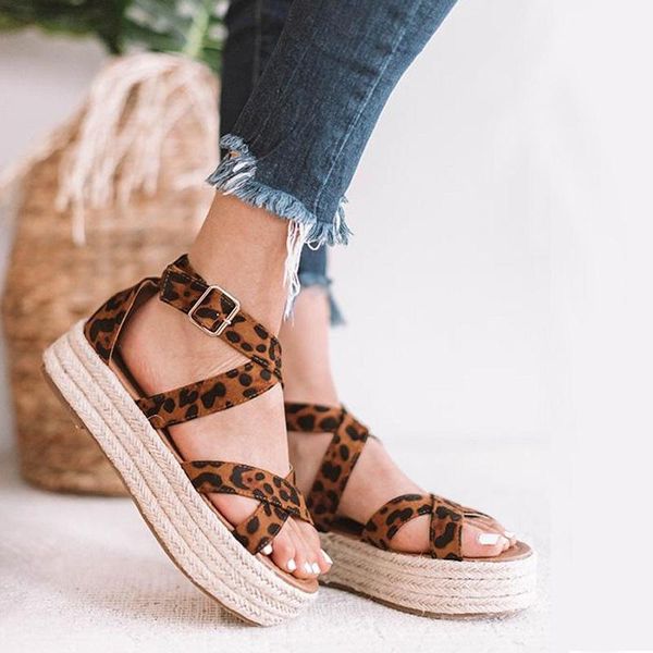 summer leopard flat sandals women gladiator open toe platform beach shoes ladies roman cross strappy espadrille big size, Black
summer leopard flat sandals women gladiator open toe platform beach shoes ladies roman cross strappy espadrille big size, Black