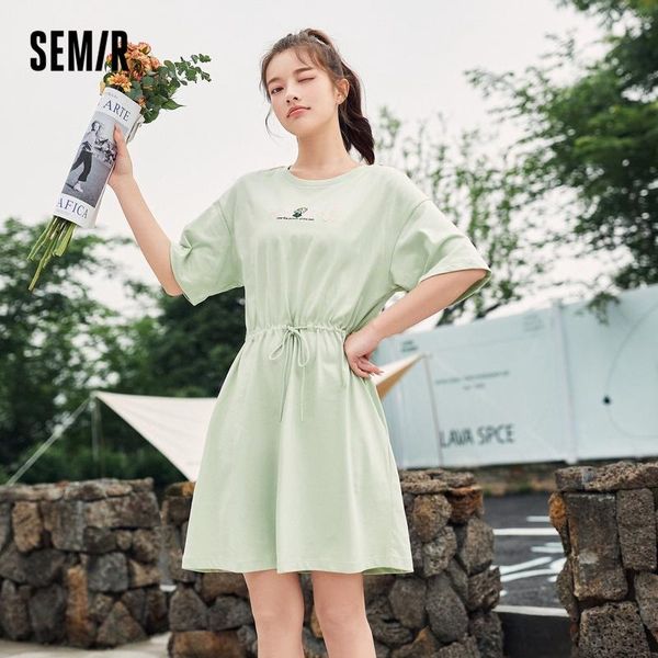 casual dresses semir dress summer style 2021 sweet green t-shirt collar waist slim loose women's clothing, Black;gray
casual dresses semir dress summer style 2021 sweet green t-shirt collar waist slim loose women's clothing, Black;gray