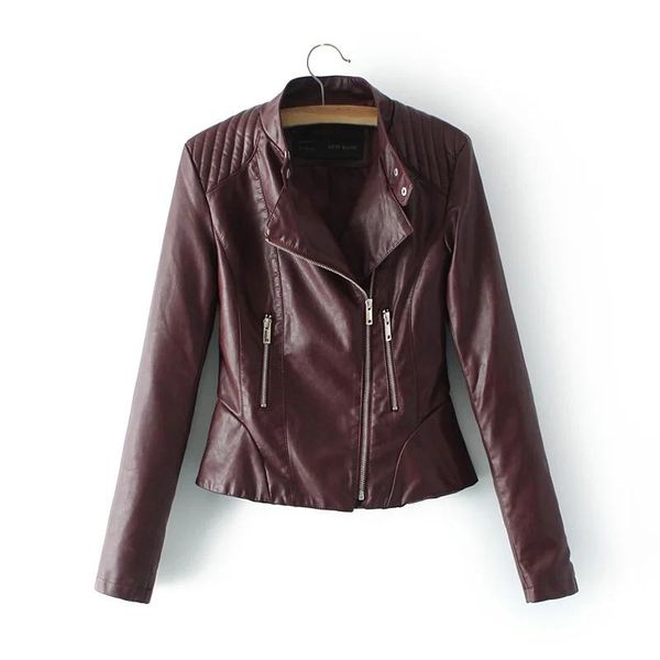 women's leather & faux vintage women pu jackets 2021 autumn cool ladies coat slim female pocket jacket fashion moto style girls coats, Black
women's leather & faux vintage women pu jackets 2021 autumn cool ladies coat slim female pocket jacket fashion moto style girls coats, Black