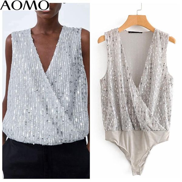 women's jumpsuits & rompers aomo fashion women sequined silver playsuit sleeveless v neck vintage female shirt hy34a, Black;white
women's jumpsuits & rompers aomo fashion women sequined silver playsuit sleeveless v neck vintage female shirt hy34a, Black;white