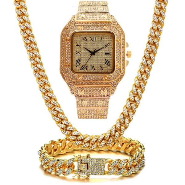 chains iced out watch set bling miami cuban link chain rhinestone necklace bracelet men jewelry hip hop choker, Silver
chains iced out watch set bling miami cuban link chain rhinestone necklace bracelet men jewelry hip hop choker, Silver