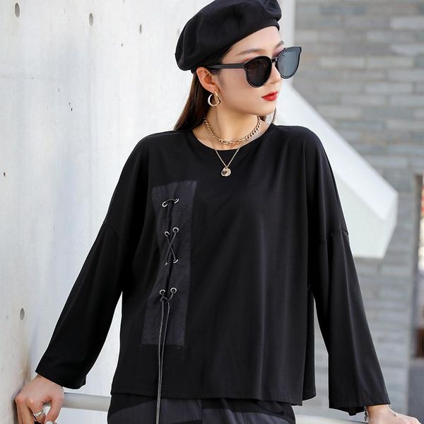 spring lady loose hip-hop streetwear casual o neck rock hipster gothic women black punk eyelet lace-up bandage t shirt 2021 women's t-s, White
spring lady loose hip-hop streetwear casual o neck rock hipster gothic women black punk eyelet lace-up bandage t shirt 2021 women's t-s, White