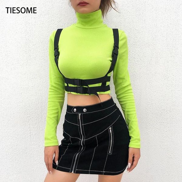 women's t-shirt tiesome 2021 long sleeve solid short women t shirt autumn spring fashion turtleneck casual tees shirts belt and waistb, White
women's t-shirt tiesome 2021 long sleeve solid short women t shirt autumn spring fashion turtleneck casual tees shirts belt and waistb, White