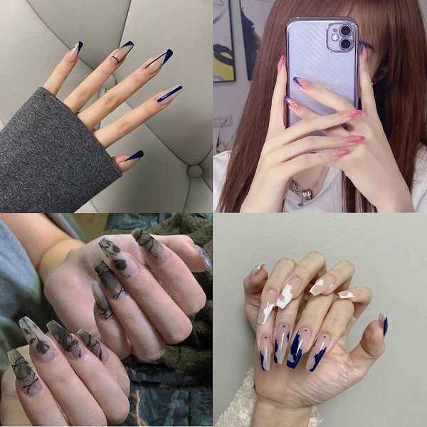 false nails 24pcs set long fake fingernail with designs stick on jelly gel acrylic full cover coffin nail tips w00x, Red;gold
false nails 24pcs set long fake fingernail with designs stick on jelly gel acrylic full cover coffin nail tips w00x, Red;gold