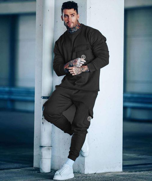 sets print man fashion casual men tracksuit two piece patchwork chest pocket pants suits, Gray
sets print man fashion casual men tracksuit two piece patchwork chest pocket pants suits, Gray