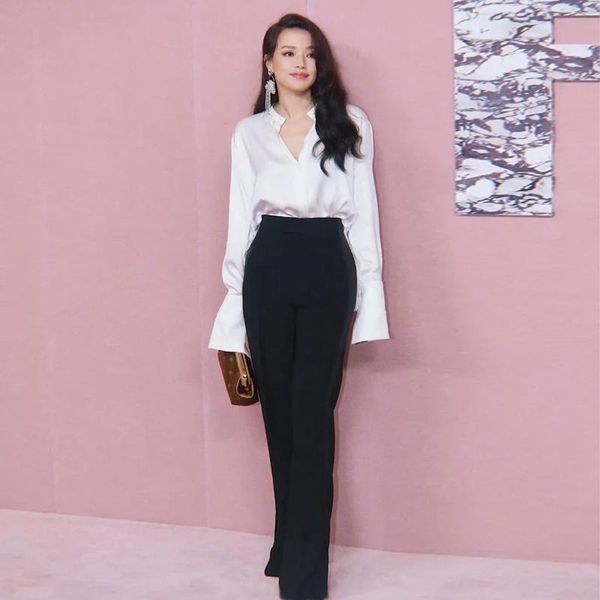 spring summer women sets elegant fashion flared sleeve white shirt and black casual trousers workplace party two-piece suit women's two
spring summer women sets elegant fashion flared sleeve white shirt and black casual trousers workplace party two-piece suit women's two