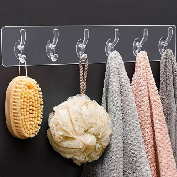hooks & rails waterproof transparent sticky hook wall hanging 3/6 rows invisible storage home decor adhesive sticker hanger
hooks & rails waterproof transparent sticky hook wall hanging 3/6 rows invisible storage home decor adhesive sticker hanger