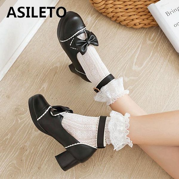 women pumps round toe 5cm block heesl faux pig leather bowtie buckle sweet lolita vintage party casual c2303 dress shoes, Black
women pumps round toe 5cm block heesl faux pig leather bowtie buckle sweet lolita vintage party casual c2303 dress shoes, Black